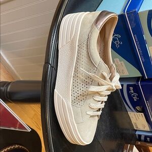 Beige Platform Sneakers